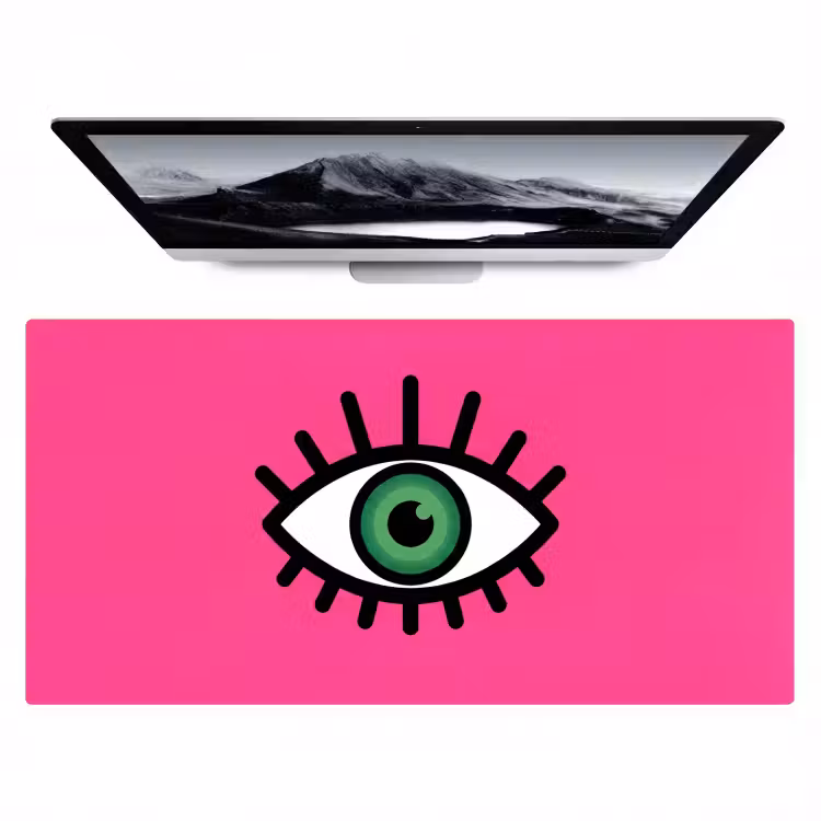 Bureau onderlegger - Minimalistisch - Oog - Roze — 1