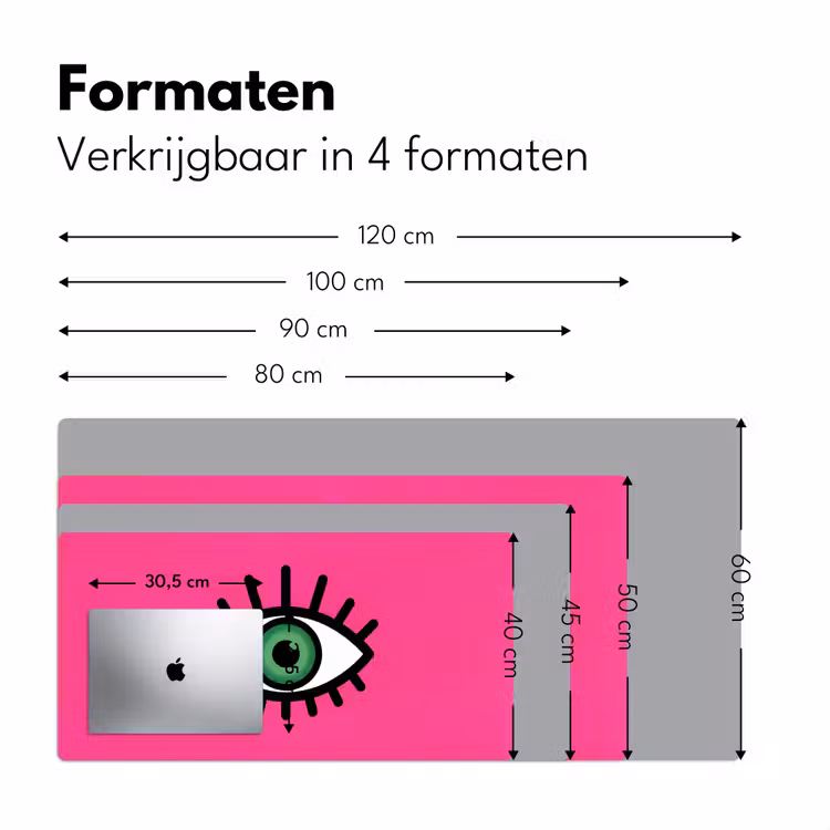 Bureau onderlegger - Minimalistisch - Oog - Roze — 8