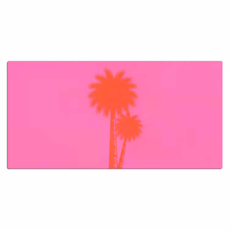 Bureau onderlegger - Palmbomen - Modern - Roze — 2