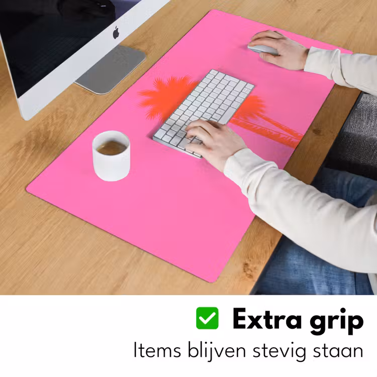 Bureau onderlegger - Palmbomen - Modern - Roze — 6