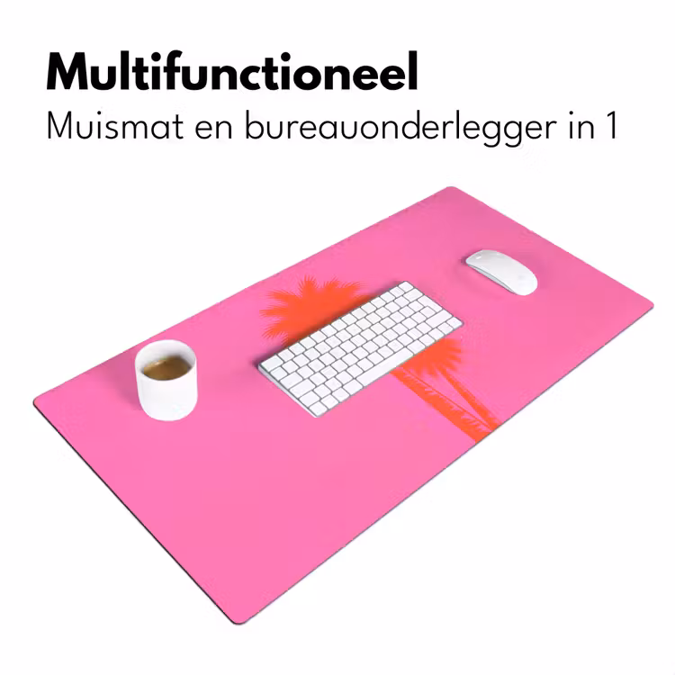 Bureau onderlegger - Palmbomen - Modern - Roze — 7