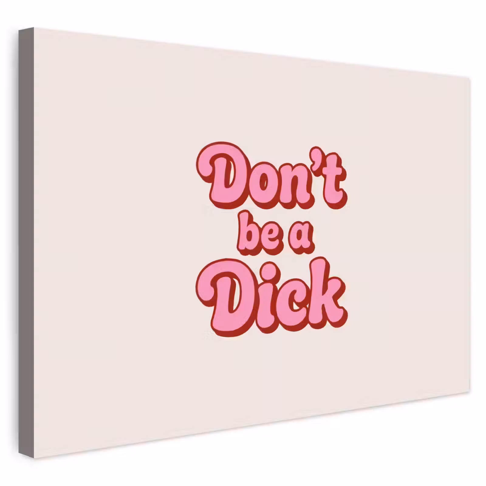 Buiten canvas - Tekst - Boodschap - Roze — 1