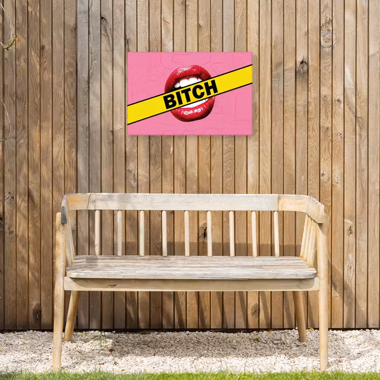 Buiten canvas - Lippen - Tekst - Kleurrijk — 3