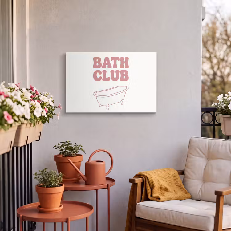 Buiten canvas - Retro - Bad - Roze — 4