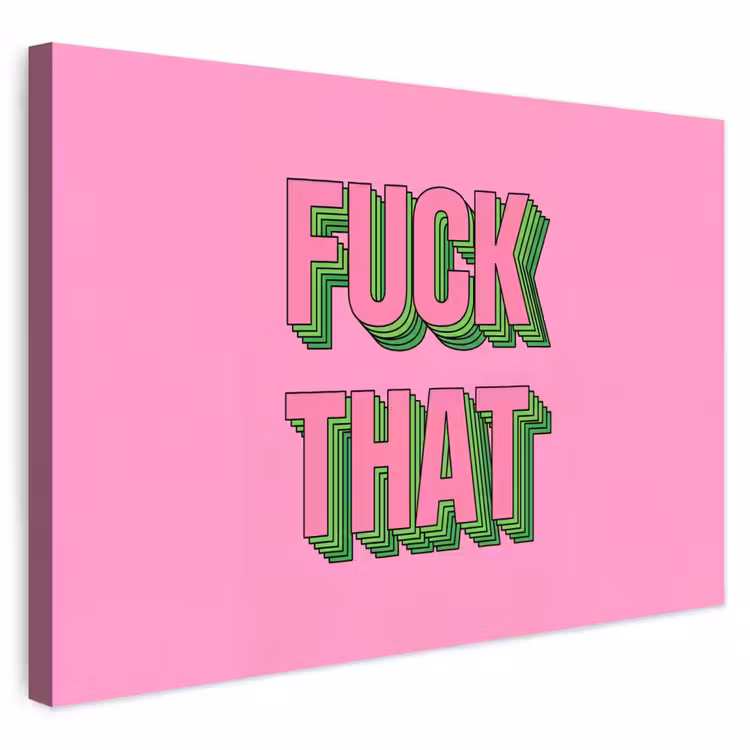 Buiten canvas - Tekst - Bold - Roze — 1