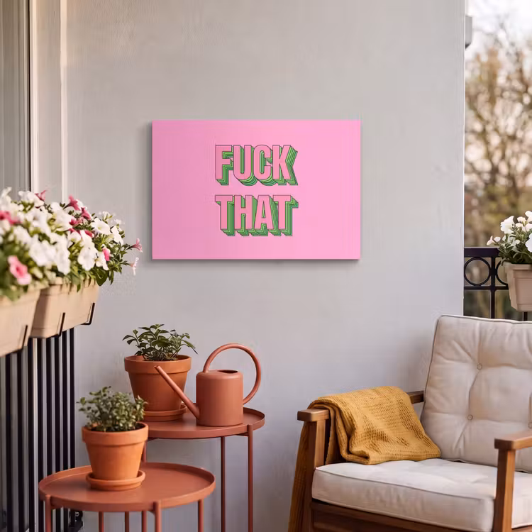 Buiten canvas - Tekst - Bold - Roze — 4