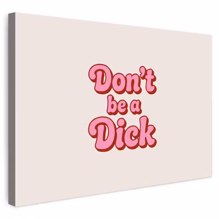 Buiten canvas - Tekst - Boodschap - Roze — 1