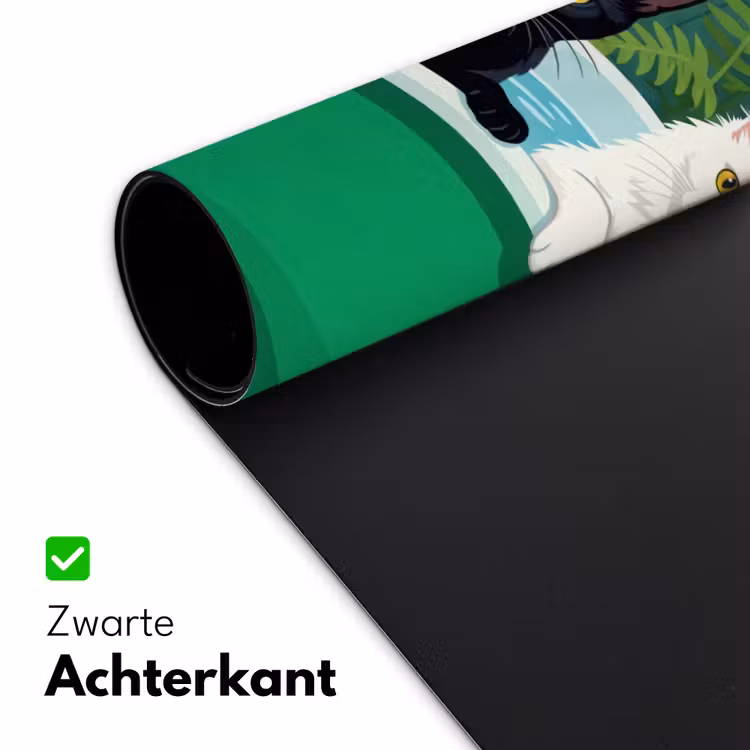 Bureau onderlegger - Badkamer - Kattenparade - Kleurrijk — 5