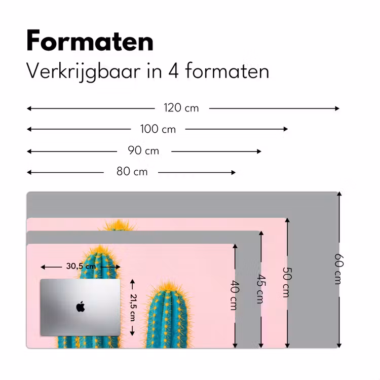 Bureau onderlegger - Cactussen - Modern - Pastel — 8
