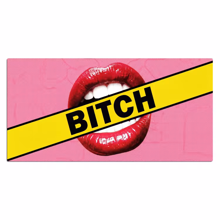 Bureau onderlegger - Lippen - Tekst - Kleurrijk — 2