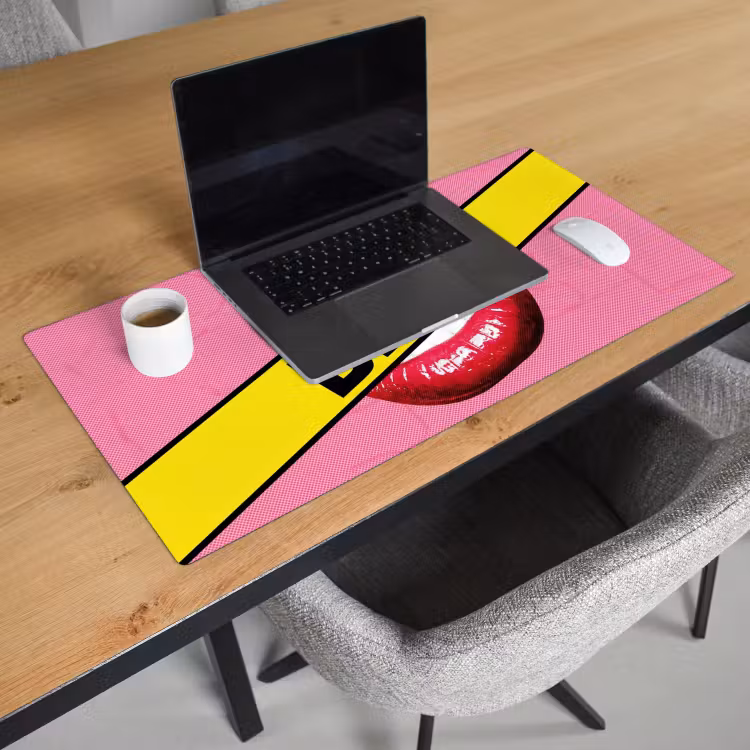 Bureau onderlegger - Lippen - Tekst - Kleurrijk — 3