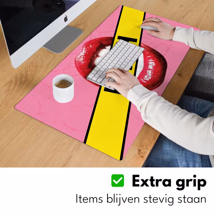Bureau onderlegger - Lippen - Tekst - Kleurrijk — 6