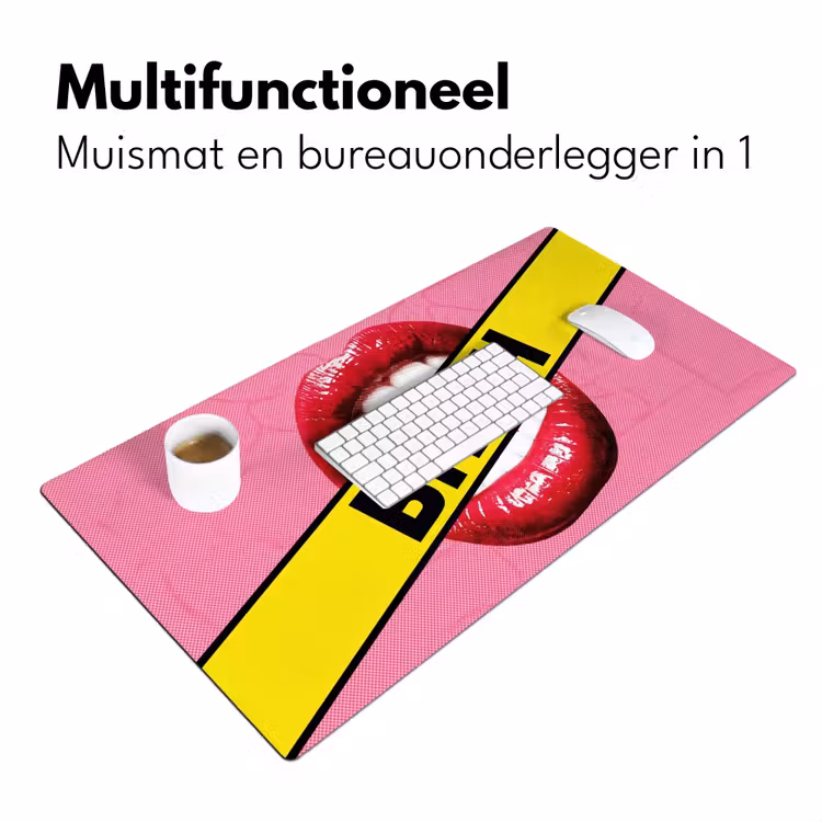 Bureau onderlegger - Lippen - Tekst - Kleurrijk — 7