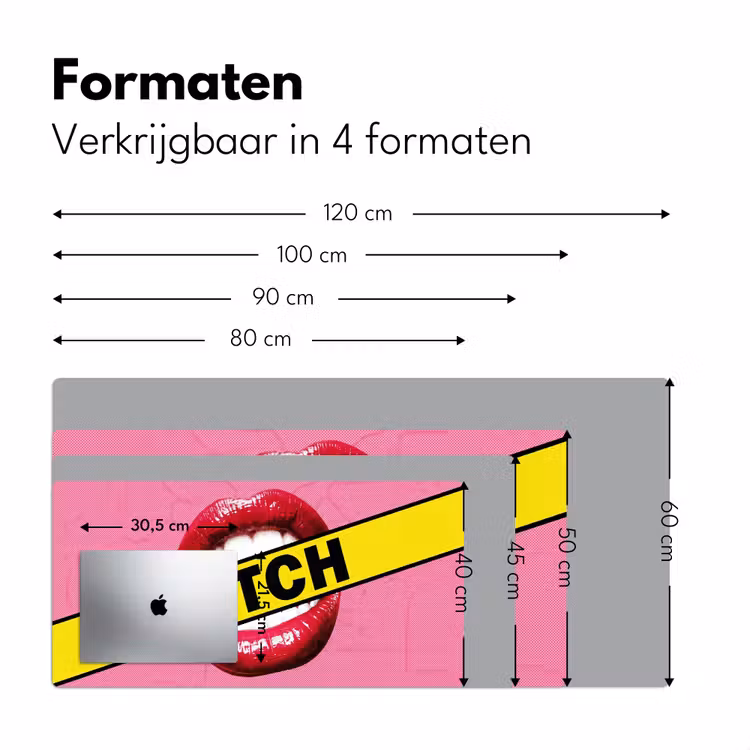 Bureau onderlegger - Lippen - Tekst - Kleurrijk — 8