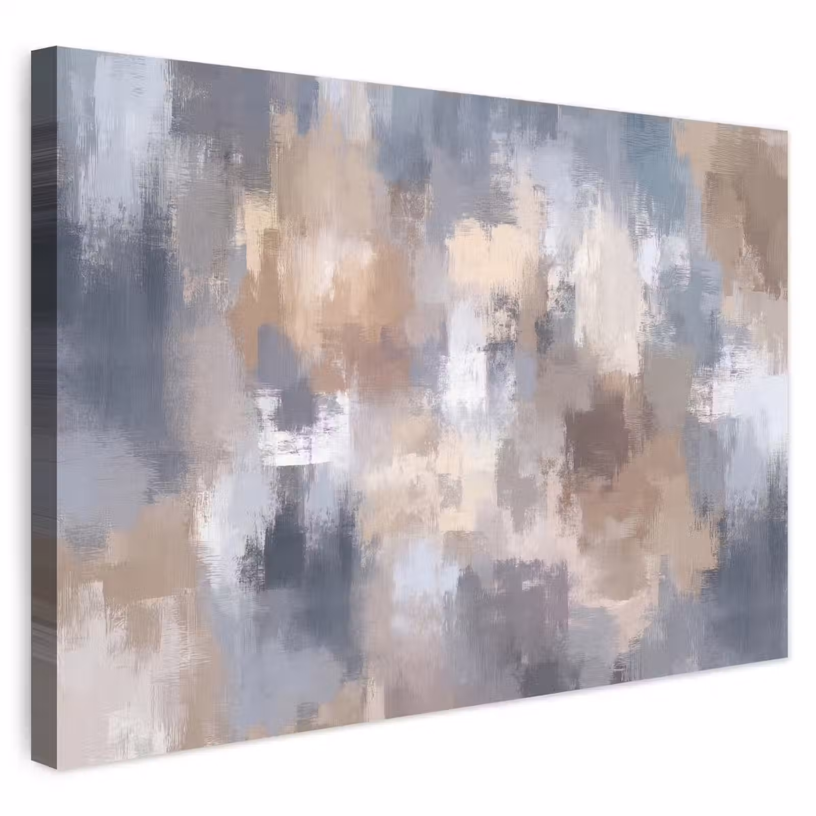 Buiten canvas - Penseelstreken - Schilderij - Beige — 1