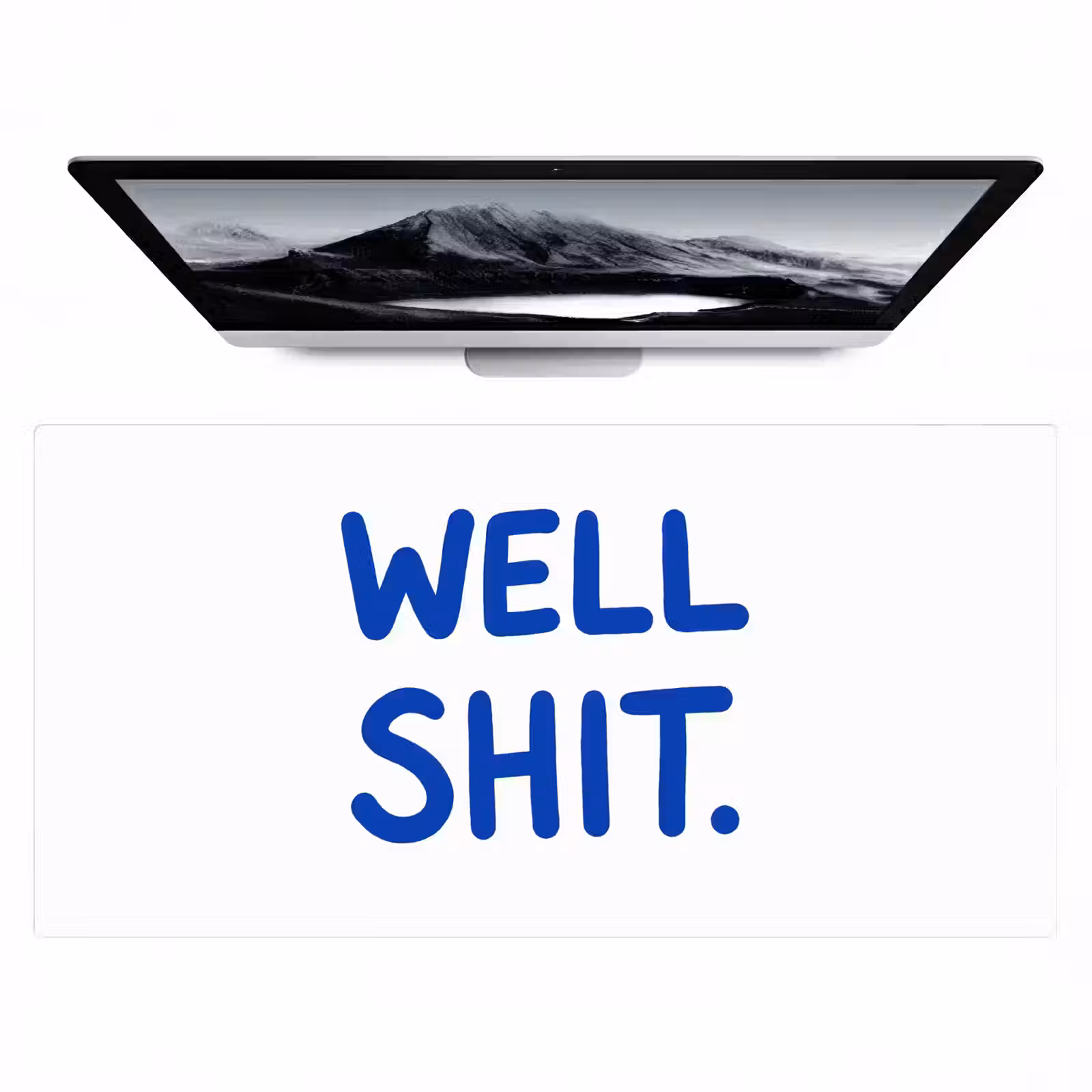 Bureau onderlegger - Blauw - Quote - Wit — 1