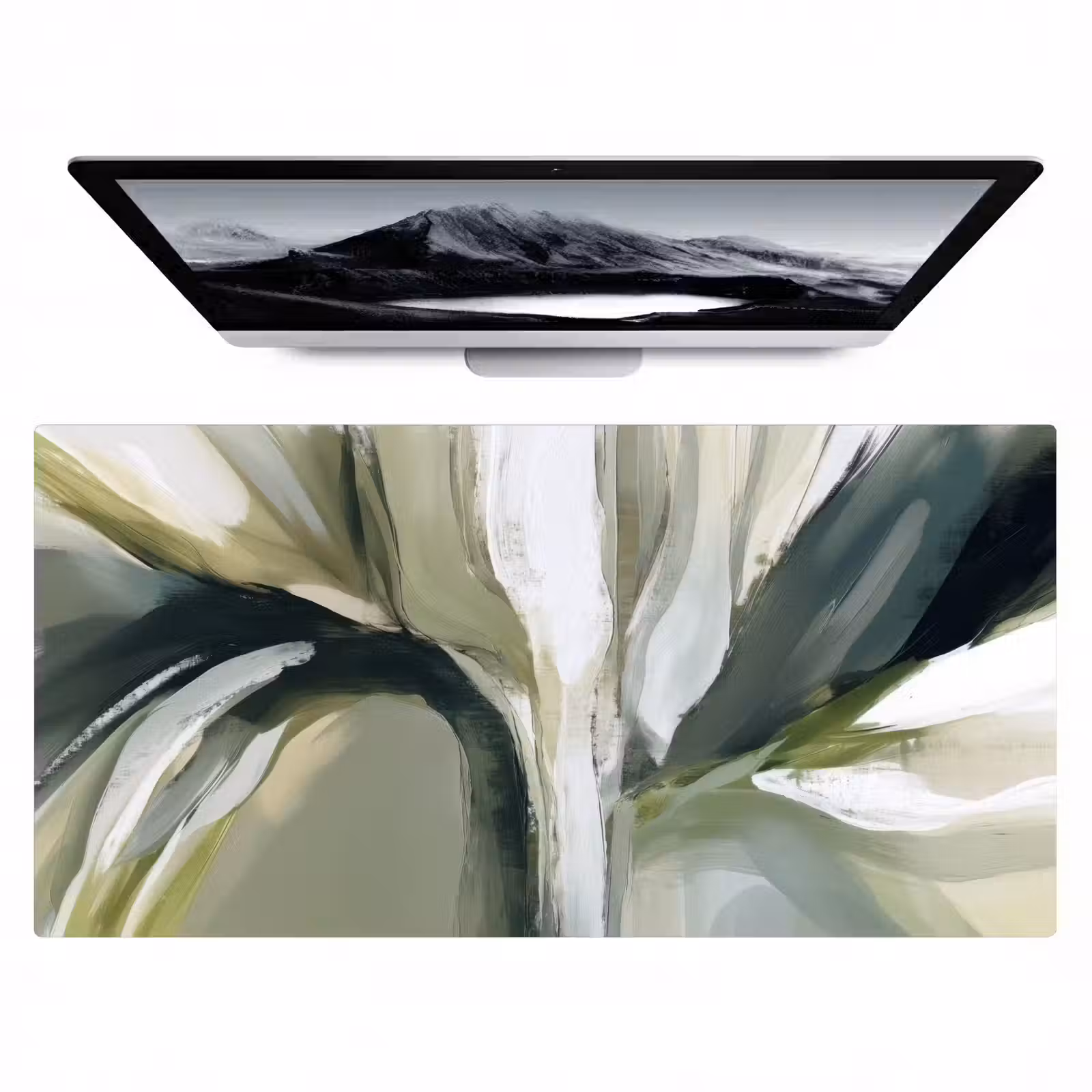 Bureau onderlegger - Natuur - Abstract - Groen - Penseelstreken — 1