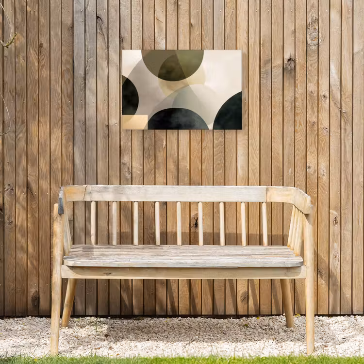 Buiten canvas - Vlakken - Abstract - Beige - Cirkels — 3
