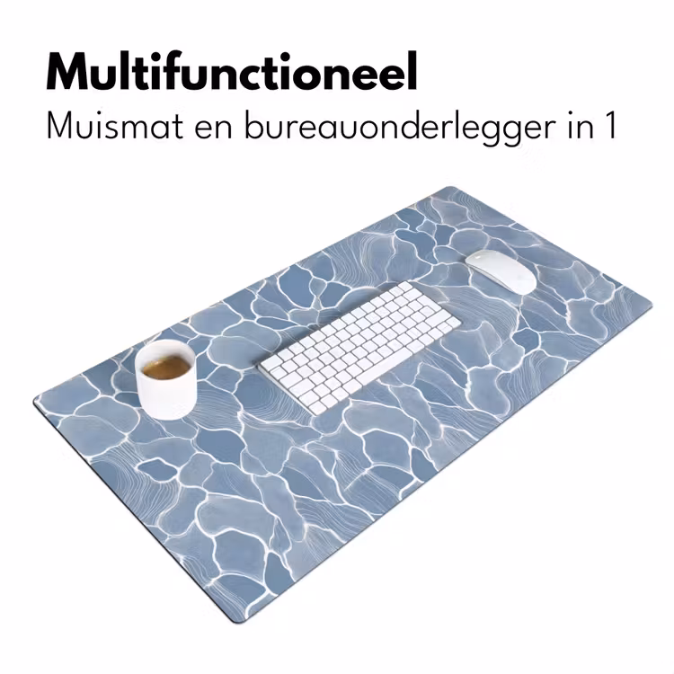 Bureau onderlegger - Abstract - Blauw - Bladeren — 7