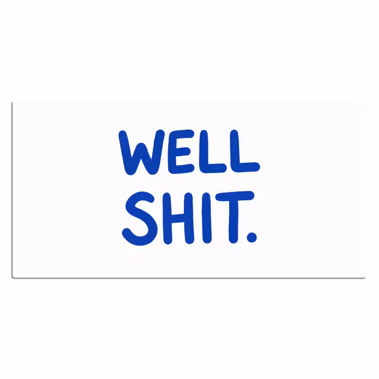 Bureau onderlegger - Blauw - Quote - Wit — 2
