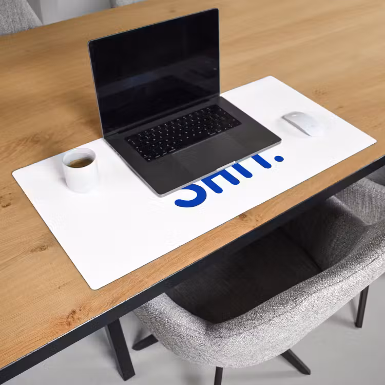 Bureau onderlegger - Blauw - Quote - Wit — 3