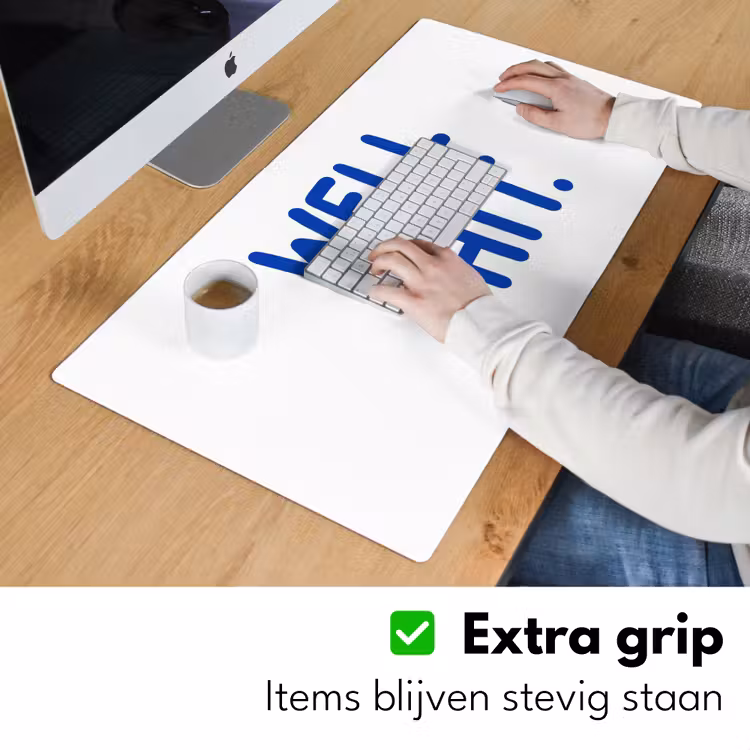 Bureau onderlegger - Blauw - Quote - Wit — 6