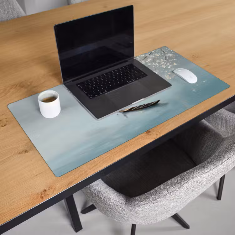 Bureau onderlegger - Bloesems - Minimalistisch - Wateroppervlak - Boot — 3