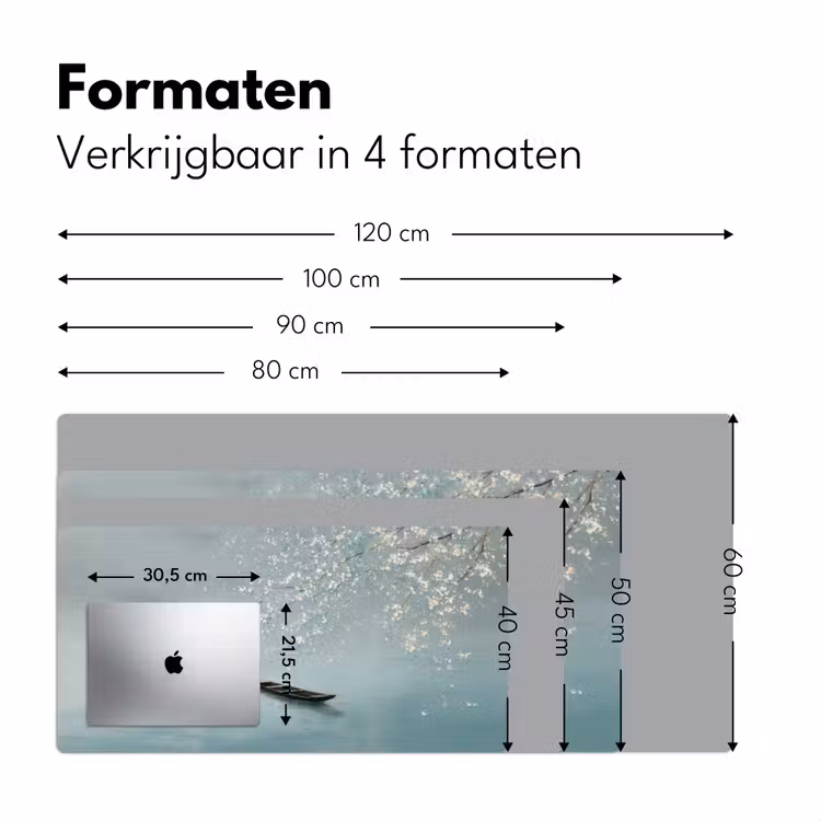 Bureau onderlegger - Bloesems - Minimalistisch - Wateroppervlak - Boot — 8