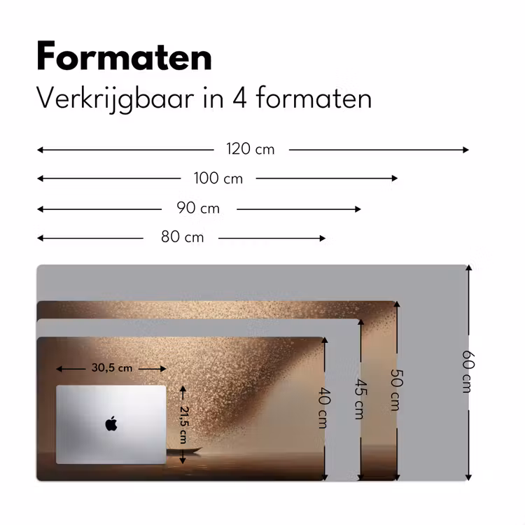 Bureau onderlegger - Bootje - Blaadjes - Goud - Water — 8
