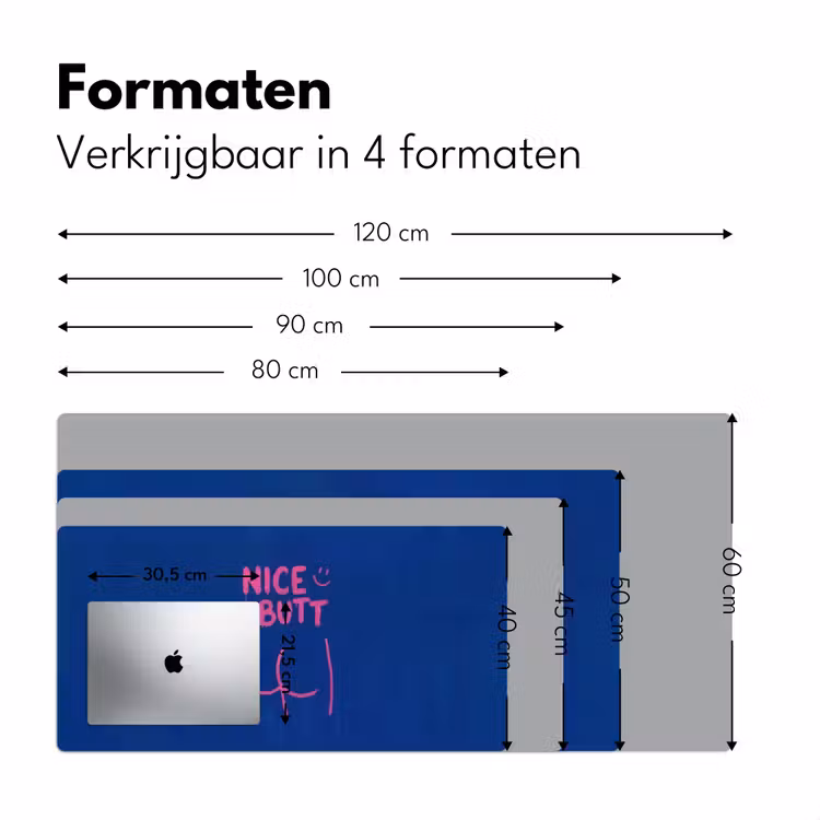 Bureau onderlegger - Brutaal - Grappig - Blauw — 8