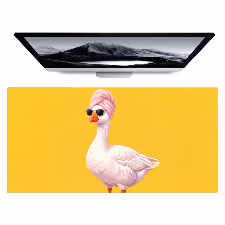 Bureau onderlegger - Eend - Zonnebril - Geel — 1
