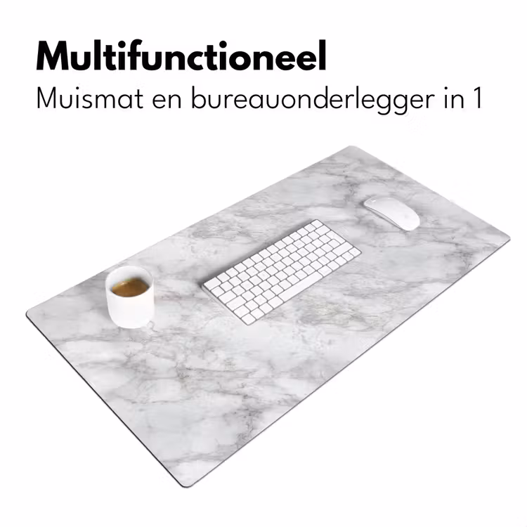 Bureau onderlegger - Grijs - Wit - Marmer — 7