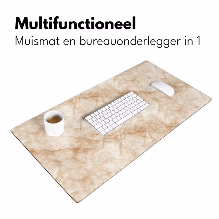 Bureau onderlegger - Kristalstructuur - Bruin - Marmer — 7