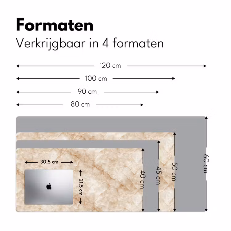 Bureau onderlegger - Kristalstructuur - Bruin - Marmer — 8