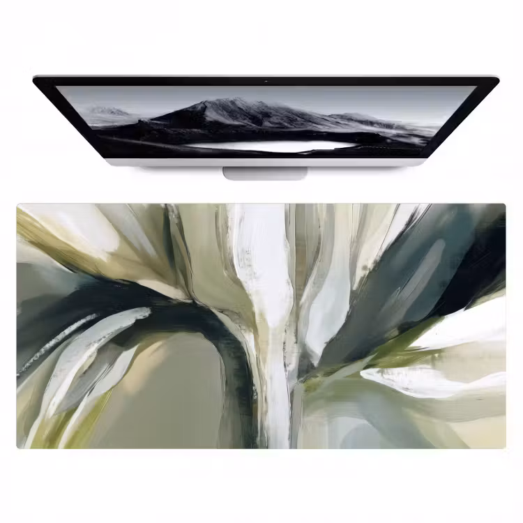 Bureau onderlegger - Natuur - Abstract - Groen - Penseelstreken — 1