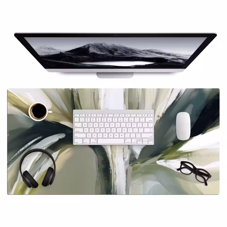 Bureau onderlegger - Natuur - Abstract - Groen - Penseelstreken — 4