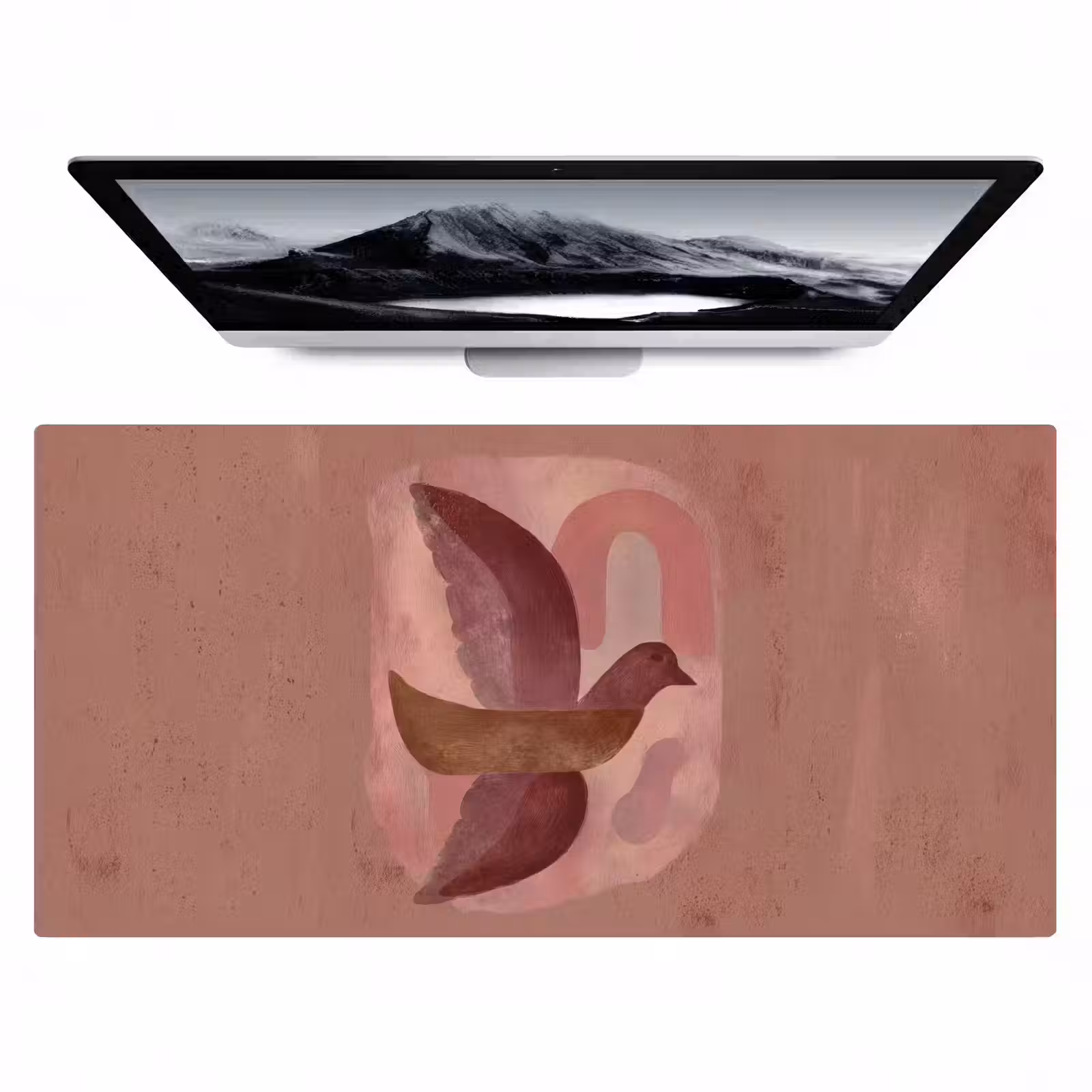 Bureau onderlegger - Illustratie - Vogels - Abstract - Roze — 1