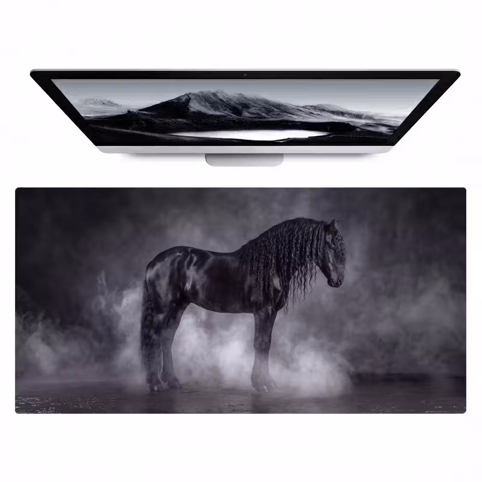 Bureau onderlegger - Paard - Magisch - Zwart — 1