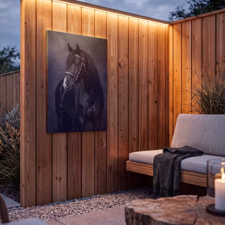 Buiten canvas - Portret - Paard - Zwart — 4