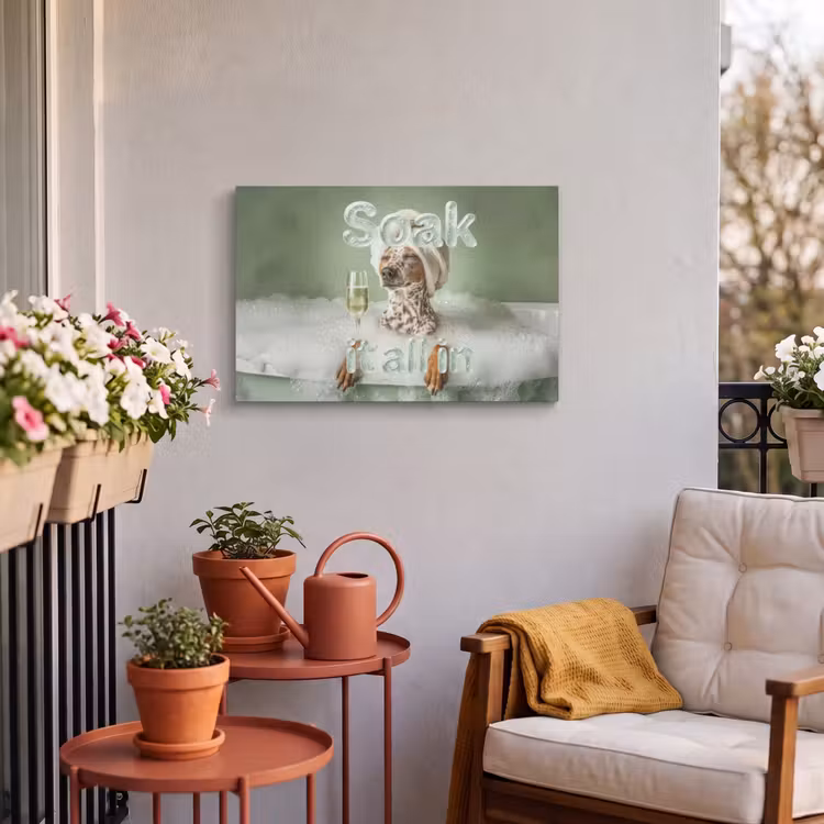 Buiten canvas - Soak it all in - Hond - Bad — 4