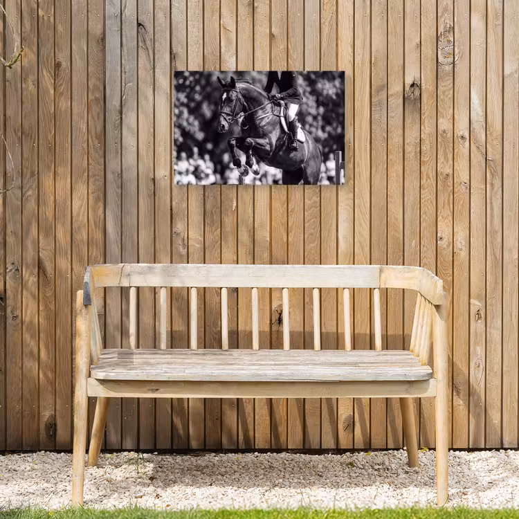 Buiten canvas - Springen - Paard - Zwart - Wit — 3