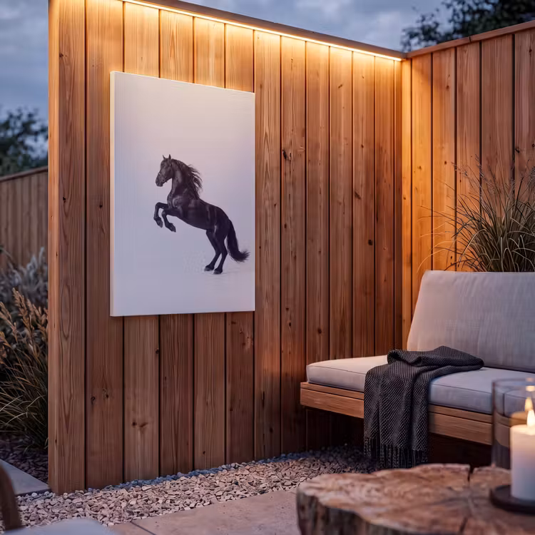 Buiten canvas - Zwart - Paard - Portret — 4