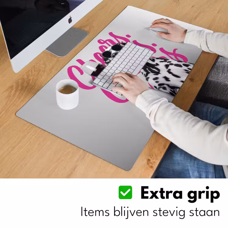 Bureau onderlegger - Cheers - Hond - Roze - Wijn — 6