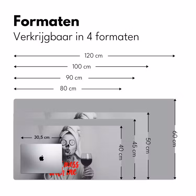 Bureau onderlegger - Don't mess with me - Wijn - Vrouw - Sigaret — 8