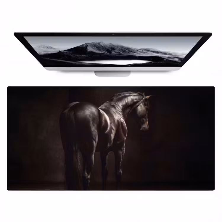 Bureau onderlegger - Krachtig - Paard - Donker — 1