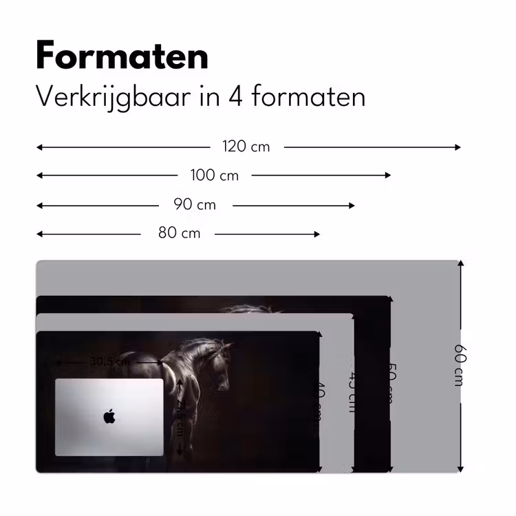 Bureau onderlegger - Krachtig - Paard - Donker — 8