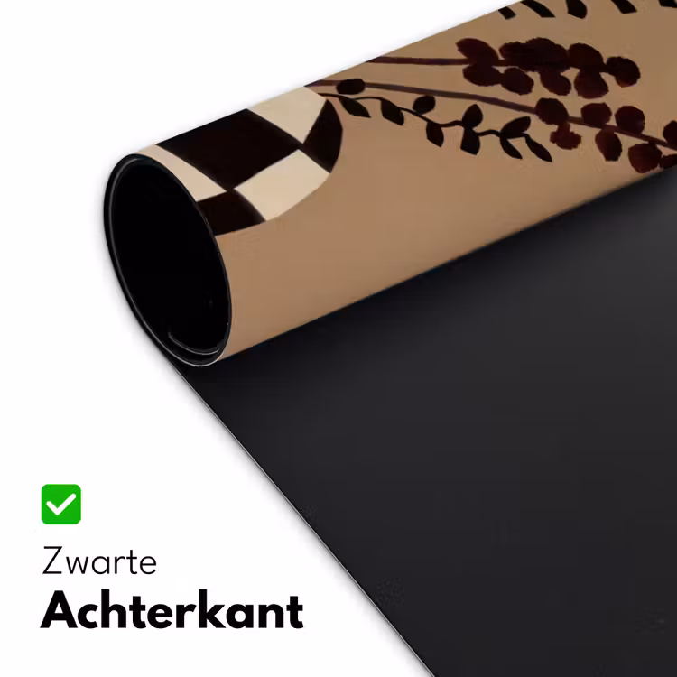 Bureau onderlegger - Minimalistisch - Vaas - Bloemen - Bruin — 5