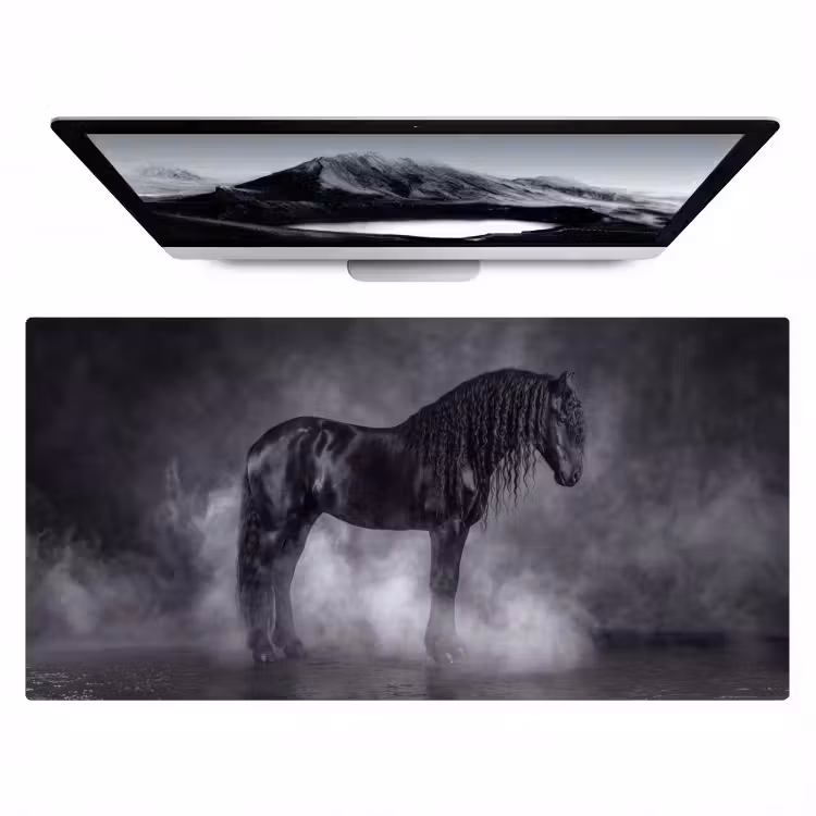 Bureau onderlegger - Paard - Magisch - Zwart — 1