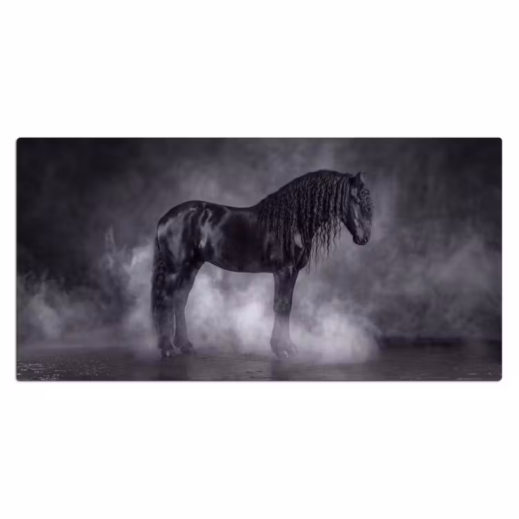 Bureau onderlegger - Paard - Magisch - Zwart — 2