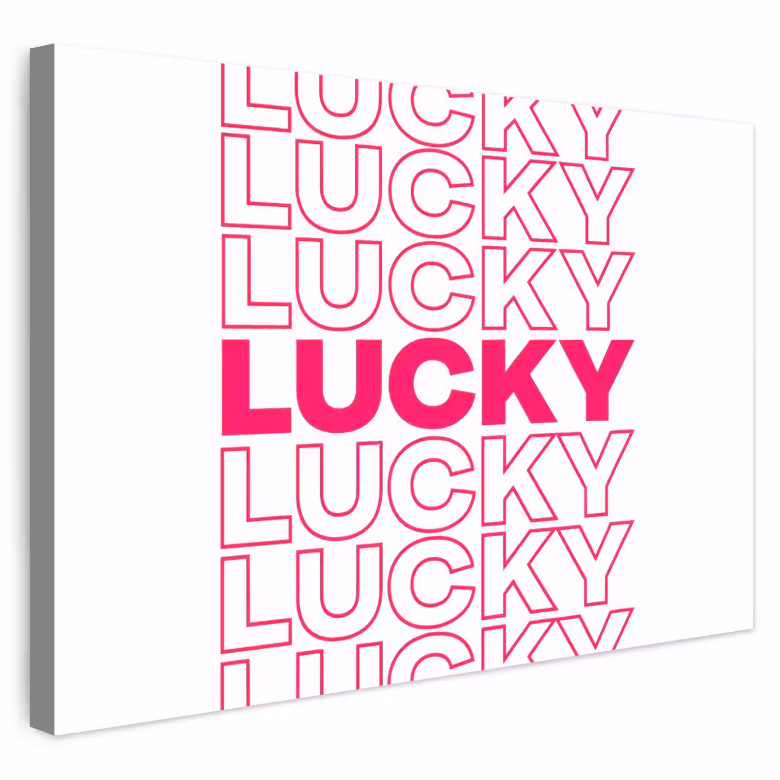 Buiten canvas - Lucky - Roze - Patroon — 1